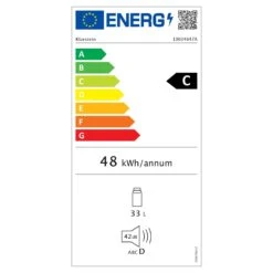 Beersafe M Onyx Kühlschrank 33 Liter 2 Böden Panoramaglastür -Haushaltsgeräte Geschäft 10034847 energy label