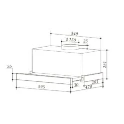 Viola Dunstabzugshaube Edelstahl 59,6 Cm 612m³/h EEK A Silber -Haushaltsgeräte Geschäft 10034862 yy 0008 logo Klarstein Viola Dunstabzugshaube silber