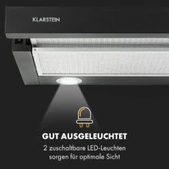 Viola Dunstabzugshaube Edelstahl 59,6 Cm 612m³/h EEK A Schwarz -Haushaltsgeräte Geschäft 10034863 de 0005 logo