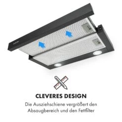 Viola Dunstabzugshaube Edelstahl 59,6 Cm 612m³/h EEK A Schwarz -Haushaltsgeräte Geschäft 10034863 de 0006 logo