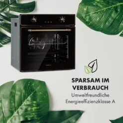 Elizabeth Einbaubackofen Retro 2200 Watt 70l Messingoptik Display -Haushaltsgeräte Geschäft 10034880 de 0007 logo
