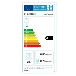 Elizabeth Einbaubackofen Retro 2200 Watt 70l Messingoptik Display -Haushaltsgeräte Geschäft 10034880 energy label