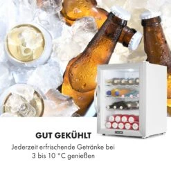 Beersafe XL Crystal White Kühlschrank 60 Liter 4 Böden Panoramaglastür Edelstahl -Haushaltsgeräte Geschäft 10034892 de 0005 logo