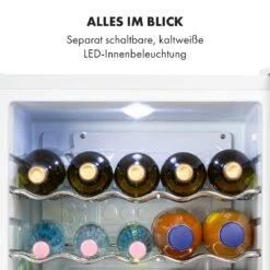 Beersafe XL Crystal White Kühlschrank 60 Liter 4 Böden Panoramaglastür Edelstahl -Haushaltsgeräte Geschäft 10034892 de 0006 logo