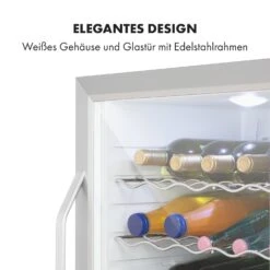 Beersafe XL Crystal White Kühlschrank 60 Liter 4 Böden Panoramaglastür Edelstahl -Haushaltsgeräte Geschäft 10034892 de 0007 logo