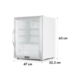 Beersafe XL Crystal White Kühlschrank 60 Liter 4 Böden Panoramaglastür Edelstahl -Haushaltsgeräte Geschäft 10034892 yy 0009 logo