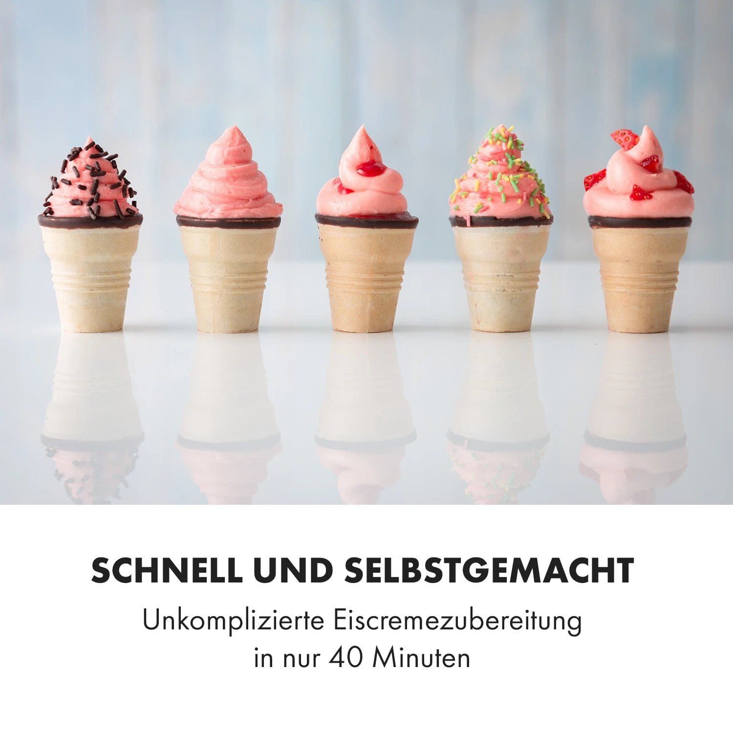 Sweet Sundae Eiscrememaschine Kompressor 1,5l Edelstahl Schwarz 2 Sweet Sundae Eiscrememaschine Kompressor 1,5l Edelstahl Schwarz – Bild 2