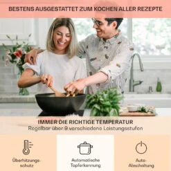 Kochheld Doppel-Induktionskochfeld 2900W Dreh-Regler Glas Schwarz -Haushaltsgeräte Geschäft 10034946 de 0005 usp