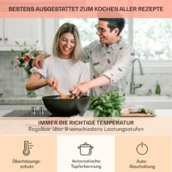 Kochheld 4-Zonen-Induktionskochfeld 6000W Dreh-Regler Glas Schwarz -Haushaltsgeräte Geschäft 10034947 de 0005 usp