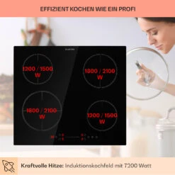 Virtuosa EcoAdapt Induktionskochfeld 4 Zonen 7200W Glas Schwarz 10 Virtuosa EcoAdapt Induktionskochfeld 4 Zonen 7200W Glas Schwarz -Haushaltsgeräte Geschäft 10034948 de 0003 usp