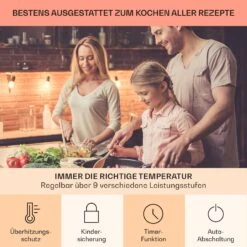 Virtuosa EcoAdapt Induktionskochfeld 4 Zonen 7200W Glas Schwarz 12 Virtuosa EcoAdapt Induktionskochfeld 4 Zonen 7200W Glas Schwarz -Haushaltsgeräte Geschäft 10034948 de 0005 usp