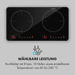 Cookio Kochfeld Induktion Freistehend 3500 W Bis 240 °C Glaskeramik -Haushaltsgeräte Geschäft 10034949 de 0004 logo