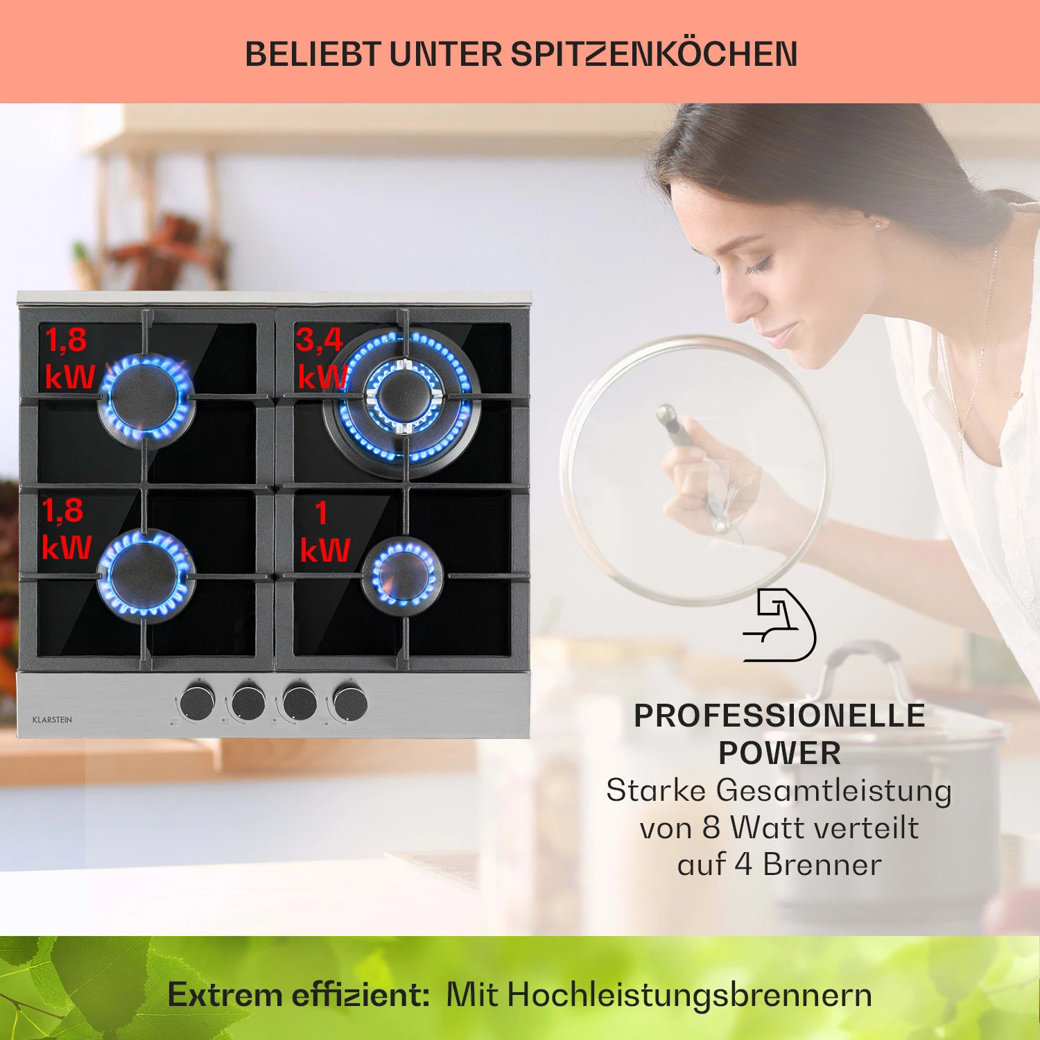 Alchemist 4 Zonen Gaskochfeld Aluminium-Brenner Glaskeramik Schwarz 3 Alchemist 4 Zonen Gaskochfeld Aluminium-Brenner Glaskeramik Schwarz – Bild 3