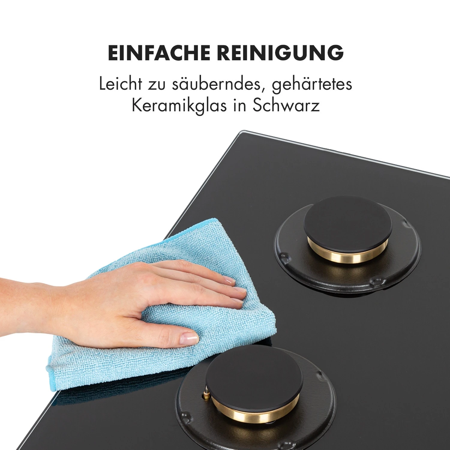 Goldflame 4 Gaskochfeld 4-flammig Messing-Brenner Glaskeramik Schwarz 8 Goldflame 4 Gaskochfeld 4-flammig Messing-Brenner Glaskeramik Schwarz – Bild 8