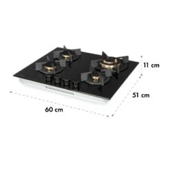 Goldflame 4 Gaskochfeld 4-flammig Messing-Brenner Glaskeramik Schwarz 19 Goldflame 4 Gaskochfeld 4-flammig Messing-Brenner Glaskeramik Schwarz -Haushaltsgeräte Geschäft 10034972 yy 0010 logo Klarstein Goldflame 4 Gaskochfeld 4 flammig