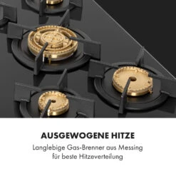 Goldflame 5 Gaskochfeld 5-flammig Messing-Brenner Glaskeramik Schwarz 11 Goldflame 5 Gaskochfeld 5-flammig Messing-Brenner Glaskeramik Schwarz -Haushaltsgeräte Geschäft 10034973 de 0003 logo