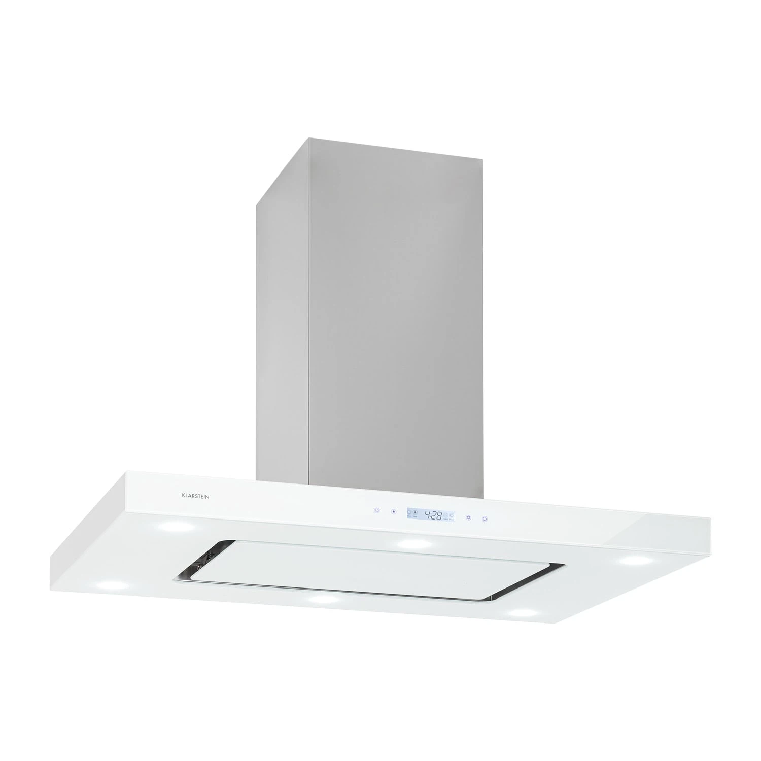 Valeria Inselhaube 90cm 650m³/h Touch EEC A LED Glas Edelstahl 1 Valeria Inselhaube 90cm 650m³/h Touch EEC A LED Glas Edelstahl