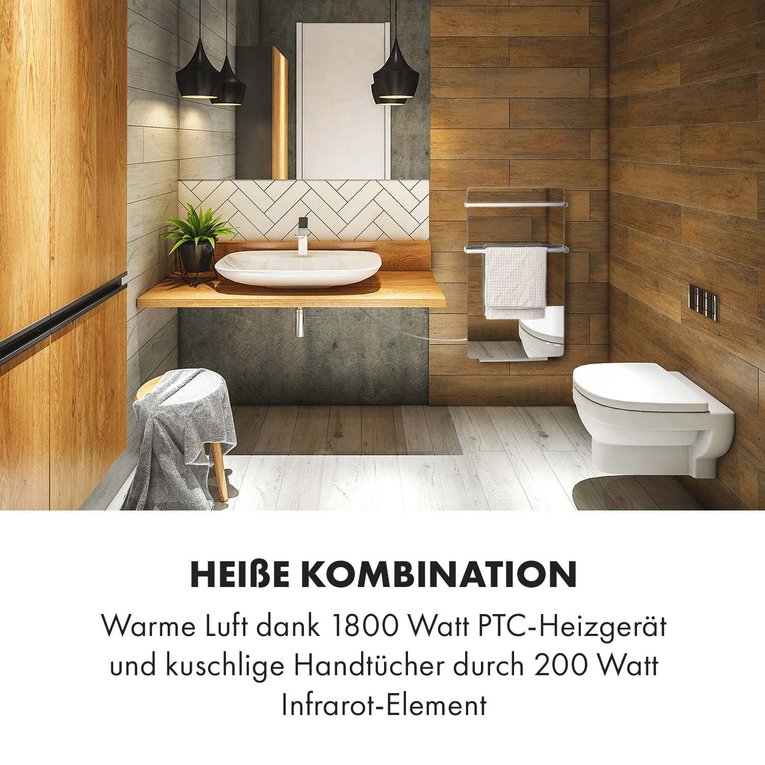 Hot Spot Crystal Flow Badheizer 45x82cm 36m² 2000W 5-40°C LED 2 Hot Spot Crystal Flow Badheizer 45x82cm 36m² 2000W 5-40°C LED – Bild 2