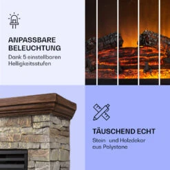 Etna Elektrokamin 1800W Wochentimer Fernbedienung LED -Haushaltsgeräte Geschäft 10035042 de 0005 logo