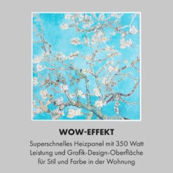 Wonderwall Air Art Smart Infrarotheizung 60x60cm 350W Wandinstallation App-Steuerung Mandelblüten -Haushaltsgeräte Geschäft 10035112 de 0005 logo