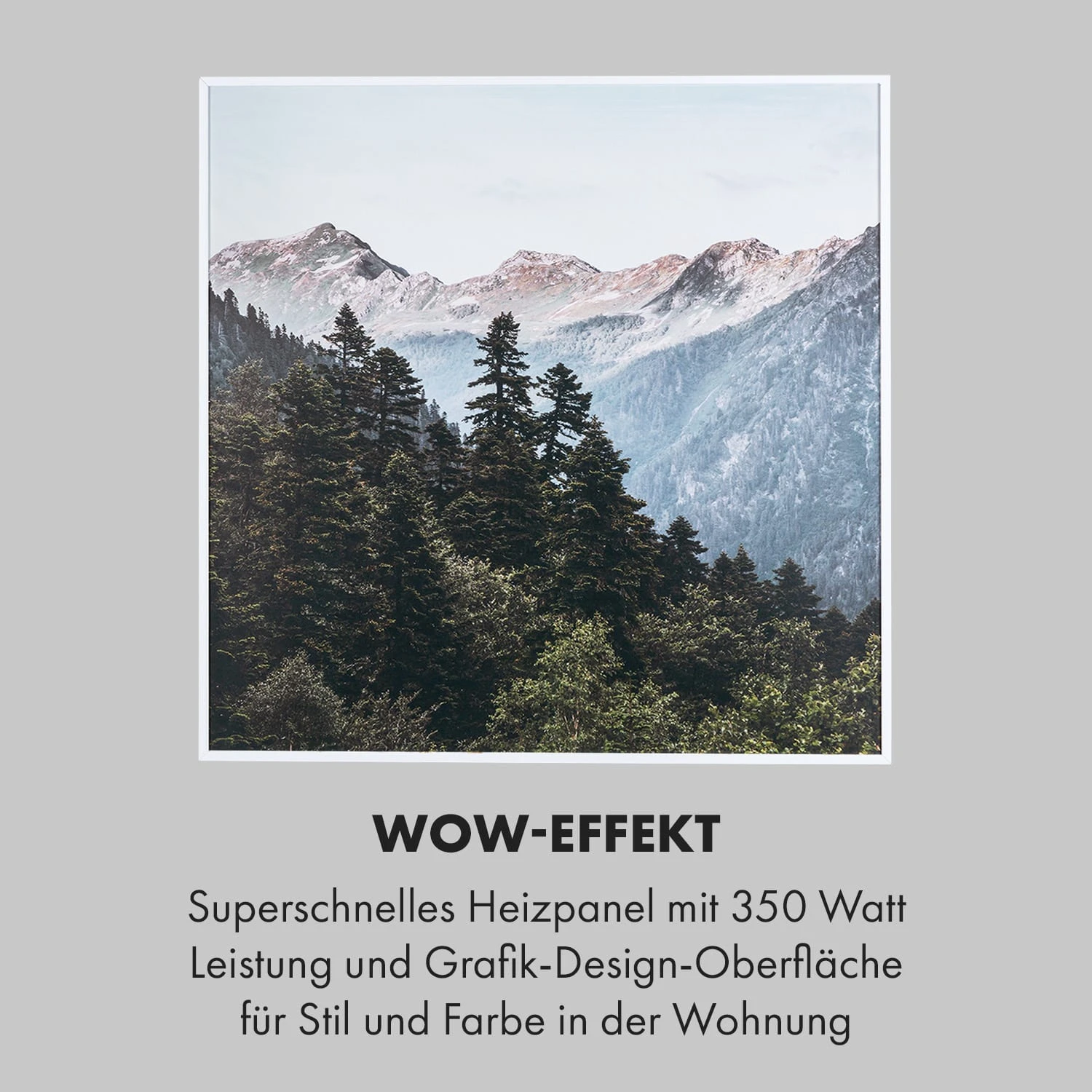 Wonderwall Air Art Smart Infrarotheizung 60x60cm 350W Wandinstallation App-Steuerung Berge 5 Wonderwall Air Art Smart Infrarotheizung 60x60cm 350W Wandinstallation App-Steuerung Berge – Bild 5