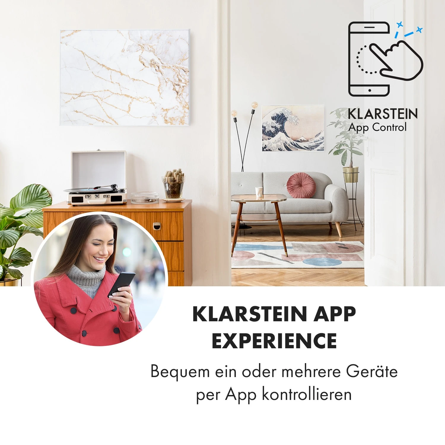 Wonderwall Air Art Smart Infrarotheizung 80x60cm 500W Wandmontage Marmor 2 Wonderwall Air Art Smart Infrarotheizung 80x60cm 500W Wandmontage Marmor – Bild 2