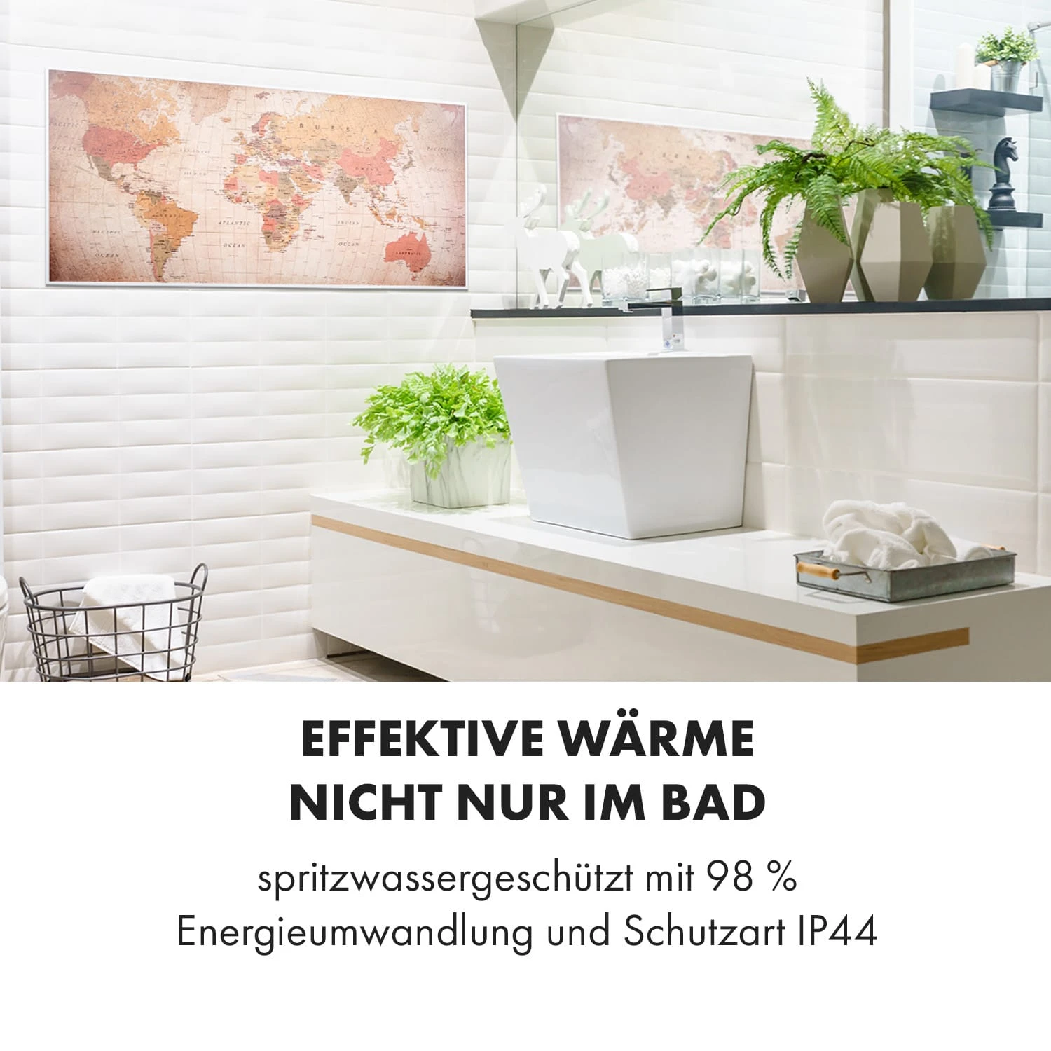 Wonderwall Air Art Smart Infrarotheizung 120x60cm 700W Wandinstallation App-Steuerung Weltkarte 6 Wonderwall Air Art Smart Infrarotheizung 120x60cm 700W Wandinstallation App-Steuerung Weltkarte – Bild 6