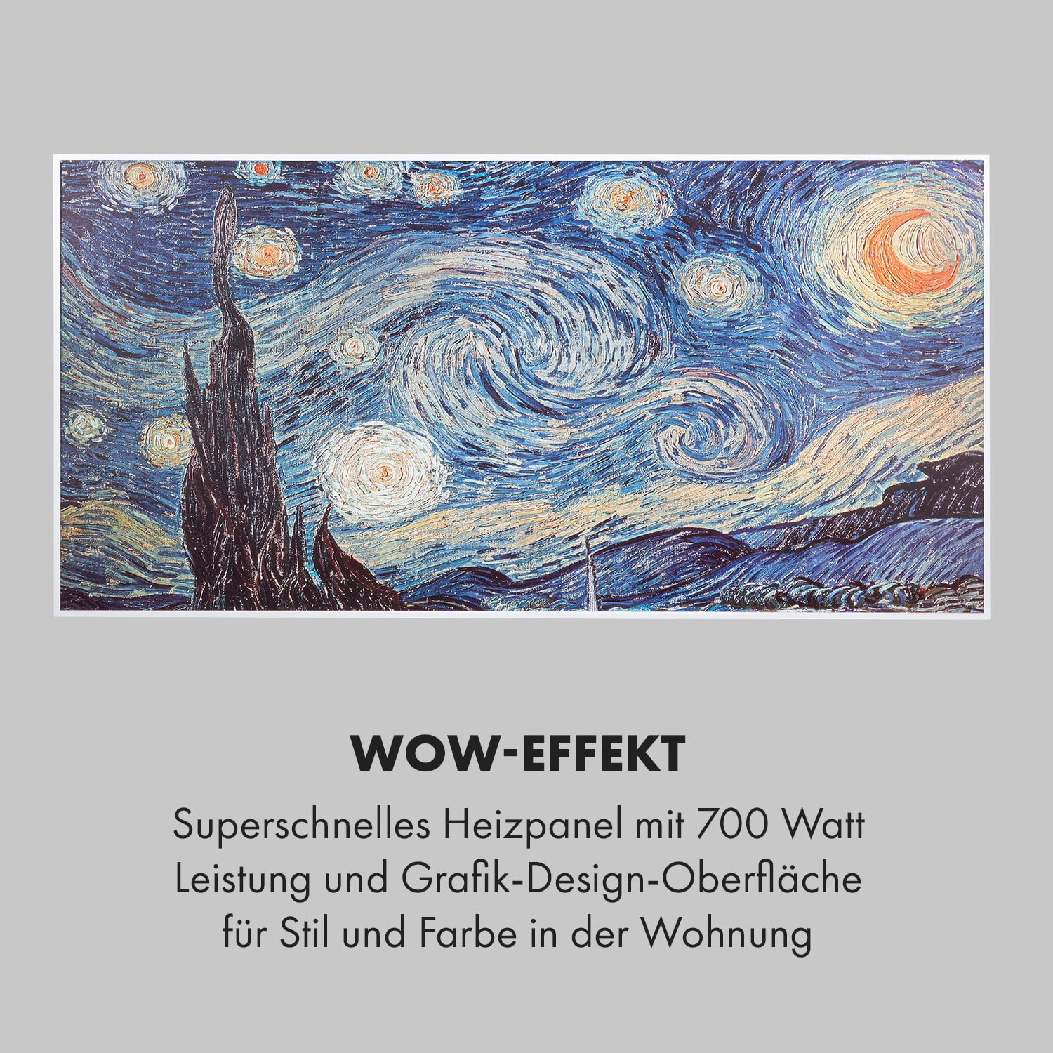 Wonderwall Air Art Smart Infrarotheizung 120x60cm 700W Wandinstallation App-Steuerung Sternennacht 5 Wonderwall Air Art Smart Infrarotheizung 120x60cm 700W Wandinstallation App-Steuerung Sternennacht – Bild 5