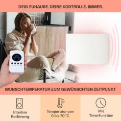 Wonderwall Air Infinite 580 Infrarotheizung 90x60cm 580W Fernbedienung -Haushaltsgeräte Geschäft 10035169 de 0003 usp