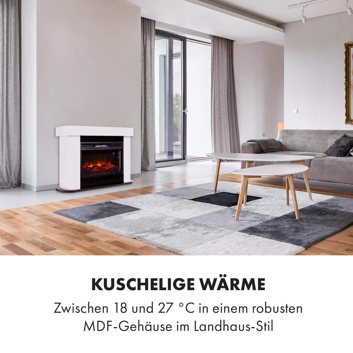 Aargau Smart Elektrischer Kamin 1000/2000W LED 18-27 °C Wochentimer 7 Aargau Smart Elektrischer Kamin 1000/2000W LED 18-27 °C Wochentimer – Bild 7