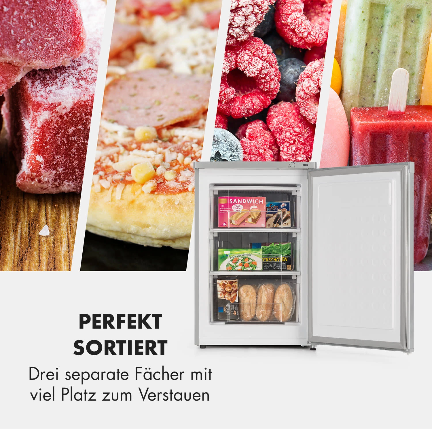 Garfield XXL Gefrierschrank 80l 3 Boxen Thermostat 2 Garfield XXL Gefrierschrank 80l 3 Boxen Thermostat – Bild 2