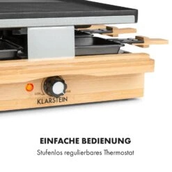 Tournedo Raclette 1200W Aluminiumguss 8 Personen Holz-Dekor -Haushaltsgeräte Geschäft 10035219 de 0006 logo