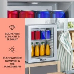 Brooklyn 24 Mini-Kühlschrank Glastür LED Ablage -Haushaltsgeräte Geschäft 10035224 DE 0003 usp