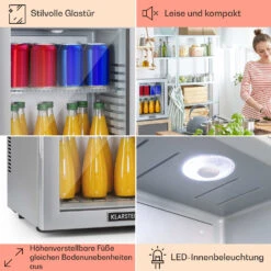 Brooklyn 24 Mini-Kühlschrank Glastür LED Ablage -Haushaltsgeräte Geschäft 10035224 DE 0005 usp