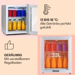Brooklyn 24 Mini-Kühlschrank Glastür LED Ablage -Haushaltsgeräte Geschäft 10035224 de 0004 usp