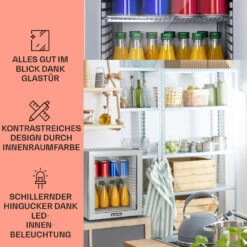 Brooklyn 32 Mini-Kühlschrank Glastür LED Ablage -Haushaltsgeräte Geschäft 10035226 DE 0003 usp