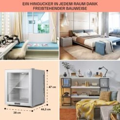 Brooklyn 32 Mini-Kühlschrank Glastür LED Ablage -Haushaltsgeräte Geschäft 10035226 DE 0006 usp