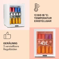 Brooklyn 42 Mini-Kühlschrank Glastür LED Ablage -Haushaltsgeräte Geschäft 10035227 de 0004 usp
