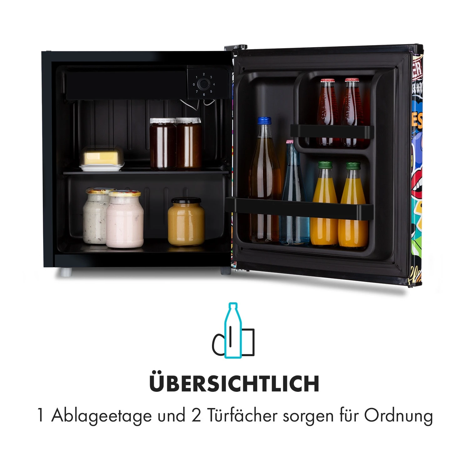 Cool Vibe 46+ Kühlschrank 46 Liter 1 Boden Stickerbomb-Style 5 Cool Vibe 46+ Kühlschrank 46 Liter 1 Boden Stickerbomb-Style – Bild 5