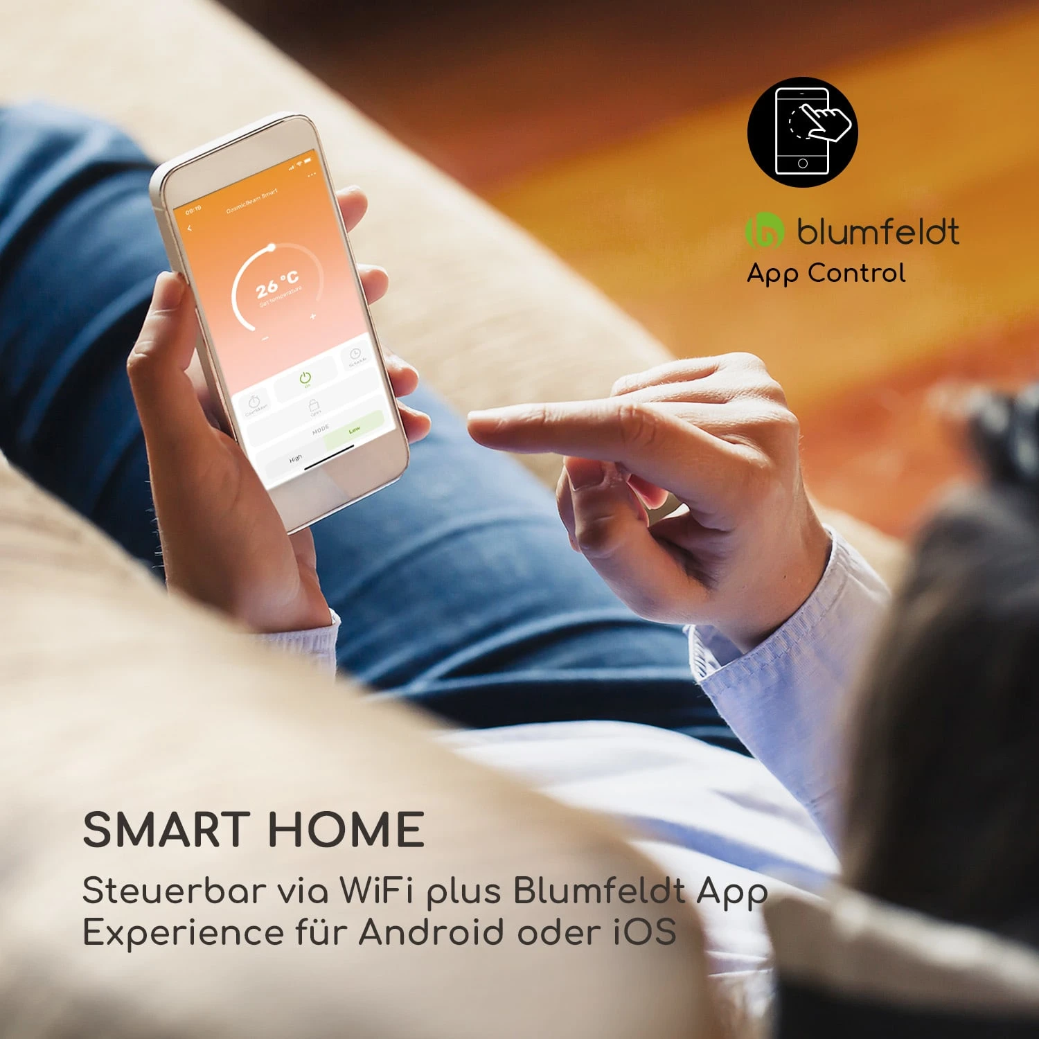 Cosmic Beam Smart 24 Infrarot-Heizstrahler 2400W App-Steuerung Fernbedienung 2 Cosmic Beam Smart 24 Infrarot-Heizstrahler 2400W App-Steuerung Fernbedienung – Bild 2