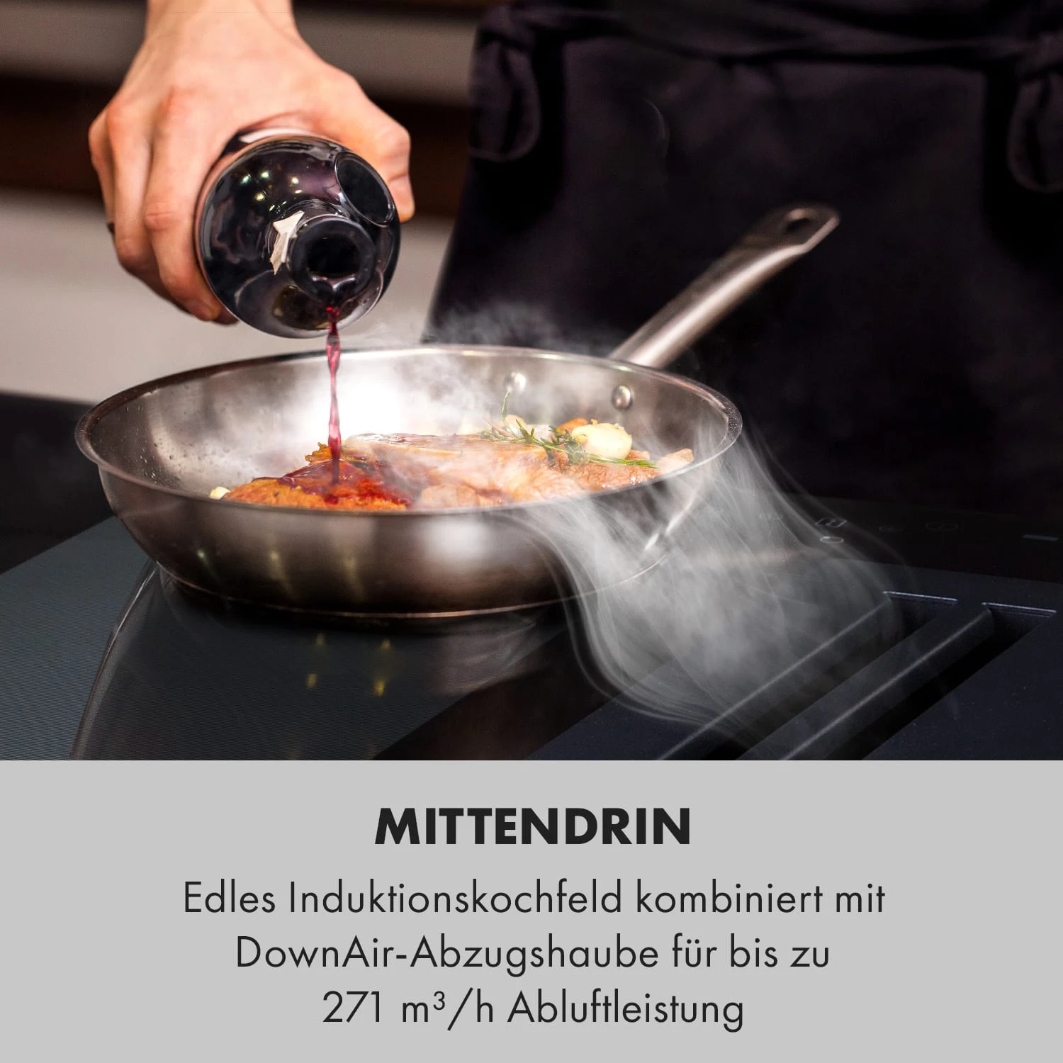 Full House 2.0 DownAir System Induktionsherd Dunstabzugshaube 271 M³/h 2 Full House 2.0 DownAir System Induktionsherd Dunstabzugshaube 271 M³/h – Bild 2