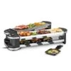 Tenderloin 50/50 Raclette-Grill 1200W 8 Personen Natursteinplatte Metallgrillplatte