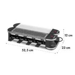 Tenderloin 50/50 Raclette-Grill 1200W 8 Personen Natursteinplatte Metallgrillplatte -Haushaltsgeräte Geschäft 10035260 yy 0008 logo Klarstein Tenderloin 50 50 Raclettegrill weiss