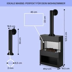 Zermatt Elektrischer Kamin 900/1800W Thermostat Flammenillusion 11 Zermatt Elektrischer Kamin 900/1800W Thermostat Flammenillusion -Haushaltsgeräte Geschäft 10035265 de 0005 usp