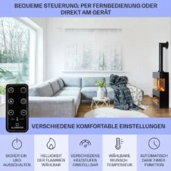 Zermatt Elektrischer Kamin 900/1800W Thermostat Flammenillusion 12 Zermatt Elektrischer Kamin 900/1800W Thermostat Flammenillusion -Haushaltsgeräte Geschäft 10035265 de 0006 usp