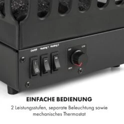 Kamini FXL Elektrischer Kamin Kamineinsatz 1000/2000W 2W LED Schwarz -Haushaltsgeräte Geschäft 10035275 de 0006 logo