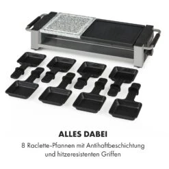 Bistecca Raclette 1200W Metall / Stein 8 Personen Kontroll-LED -Haushaltsgeräte Geschäft 10035293 de 0006 logo