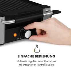 Bistecca Raclette 1200W Metall / Stein 8 Personen Kontroll-LED -Haushaltsgeräte Geschäft 10035293 de 0007 logo