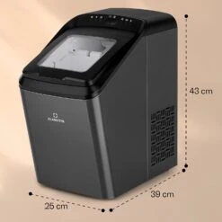Partytime Eiswürfelmaschine Klareis 15kg/24h Edelstahl -Haushaltsgeräte Geschäft 10035295 yy 0011 dimensions