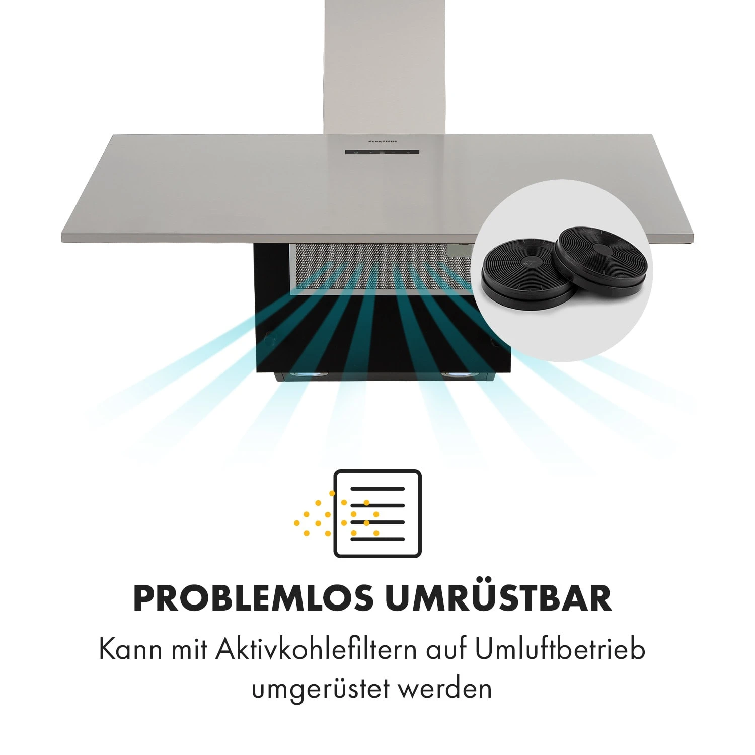 Silver Lining 90 Dunstabzugshaube 90cm 568m³/h EEK A Edelstahl 8 Silver Lining 90 Dunstabzugshaube 90cm 568m³/h EEK A Edelstahl – Bild 8